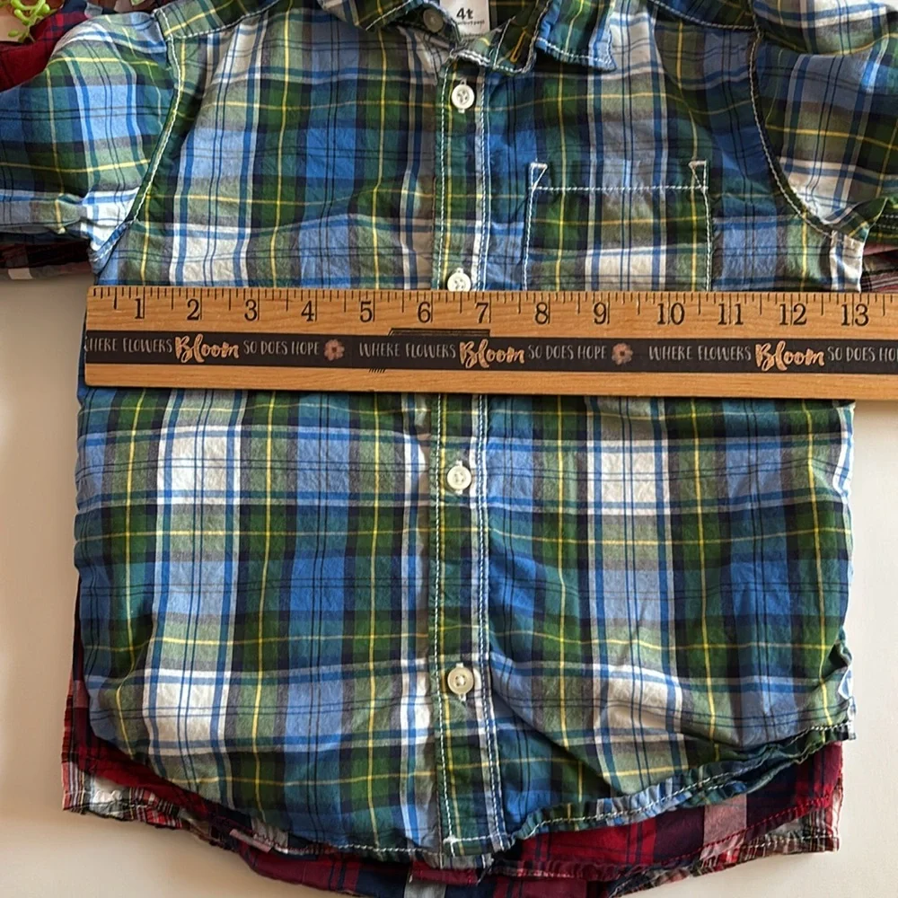 Carters Boys Long Sleeve Oxford Plaid Shirt 4T Plaid Carters shirts Long sleeve